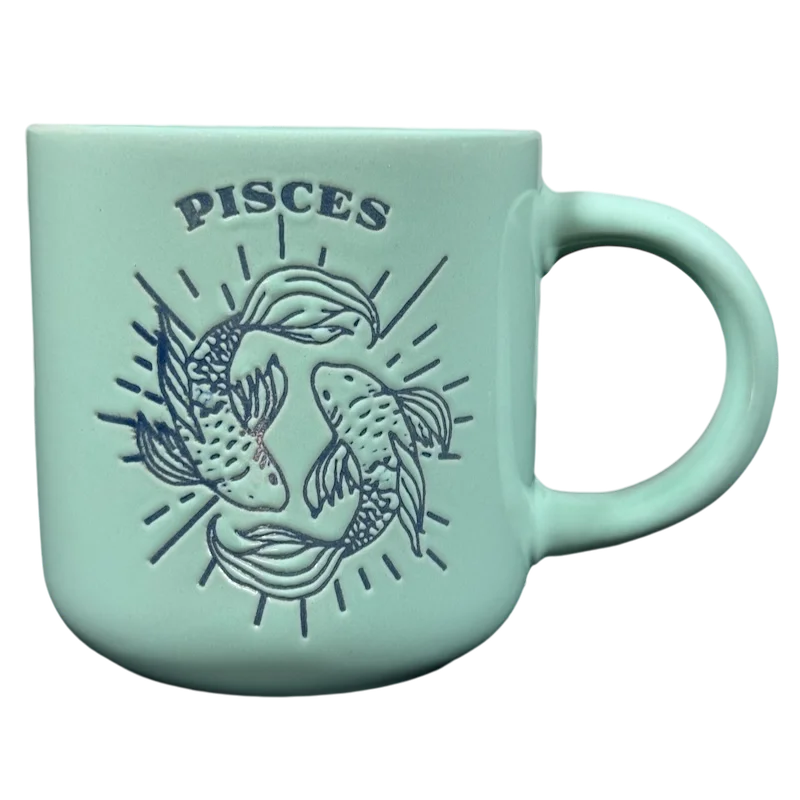 Pisces Astrology Zodiac Etched Mug Wild Sage