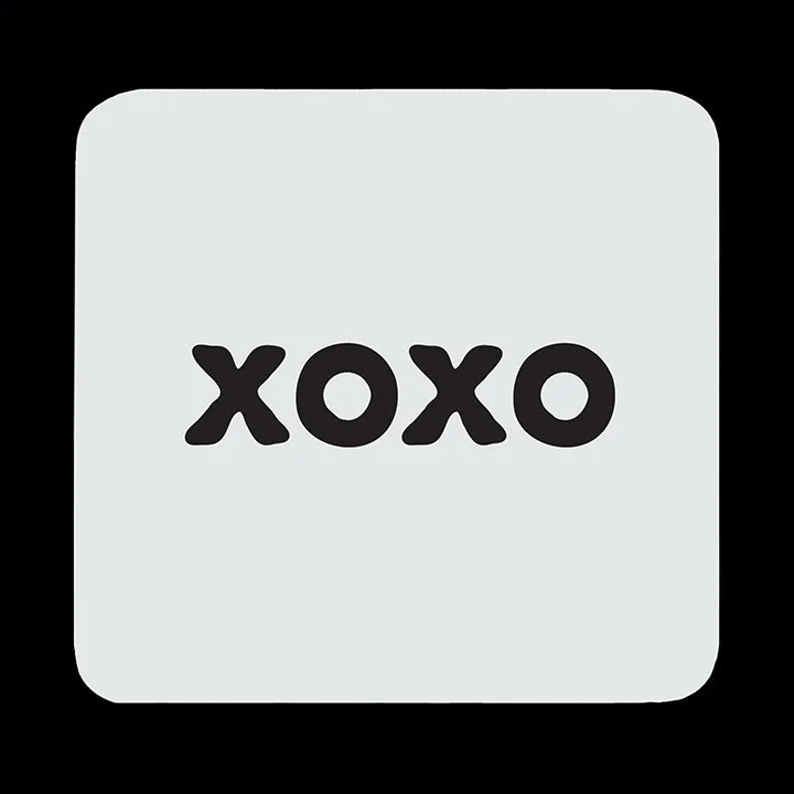 "xoxo" coaster