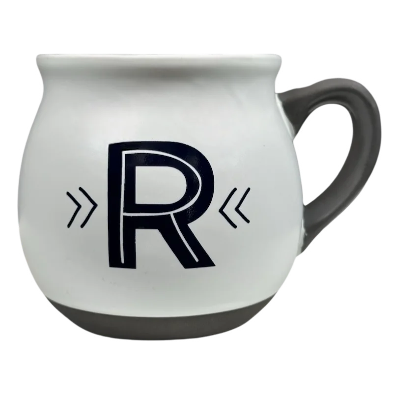 "R" Monogram Initial Cream Mug Threshold