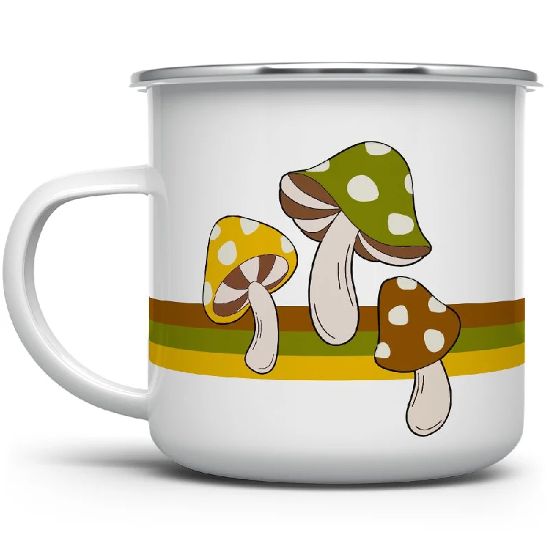 Retro Brown Mushroom Camp Mug