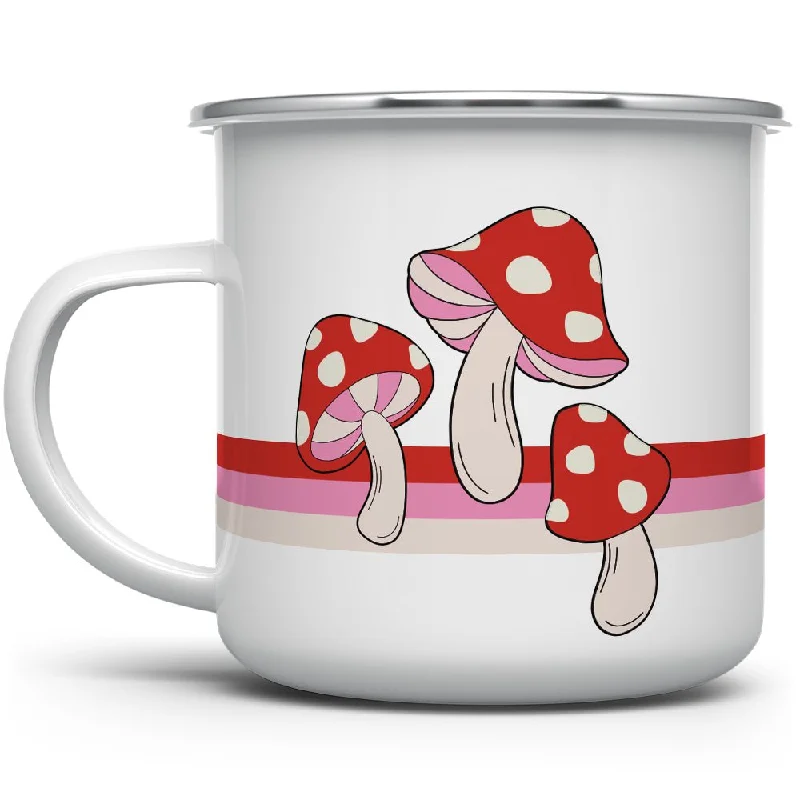 Retro Red Mushroom Camp Mug