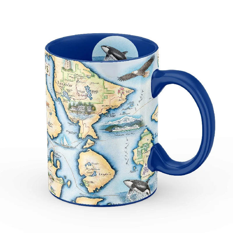 San Juan Islands Map Ceramic Mug