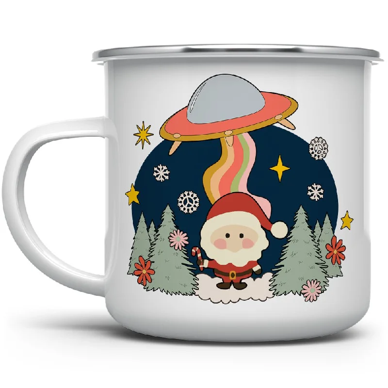 Santa UFO Abduction Camp Mug