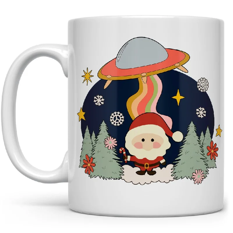 Santa UFO Abduction Mug