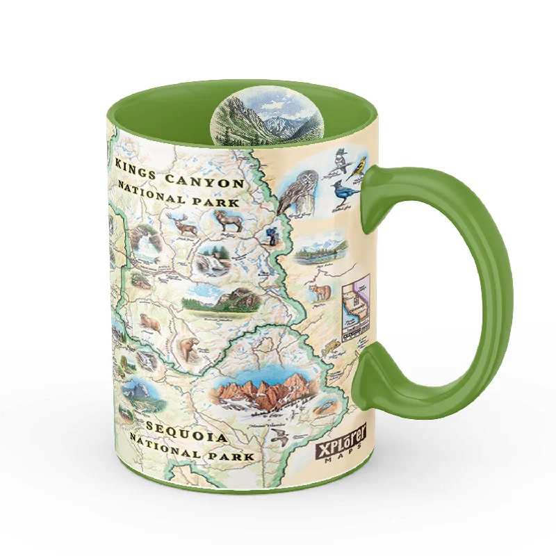 Sequoia & King Canyon National Park Map Ceramic Mug