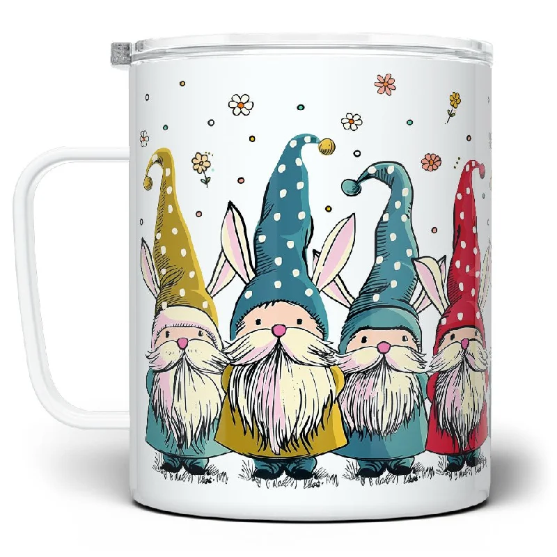 Spring Gnome Bunnies Insulated Travel Mug