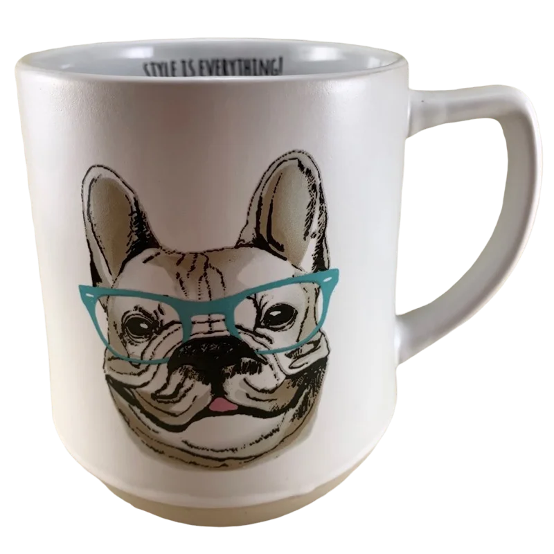 Style Is Everything French Bulldog Wearing Green Glasses Mug Spectrum Designz