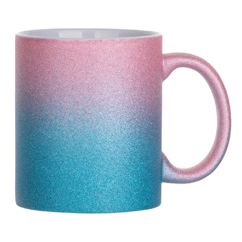 HPN SubliCraft 11 oz. Glitter Gradient Sublimation Ceramic Mug - 12 per case