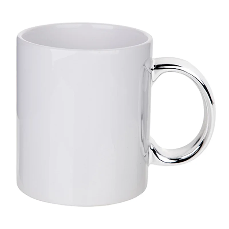 HPN SubliCraft 11 oz. Plated Handle Sublimation Ceramic Mug - 12 per case