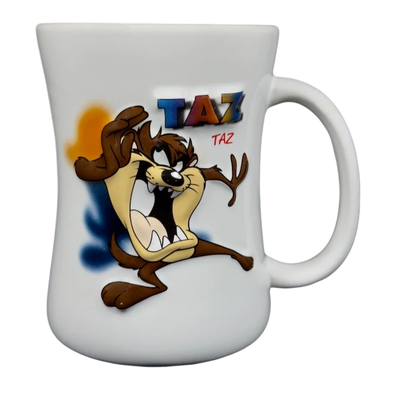 Taz Looney Tunes 3D Embossed Six Flags Mug Warner Brothers