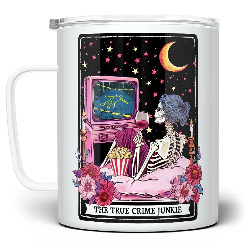 The True Crime Junkie Tarot Card Insulated Travel Mug