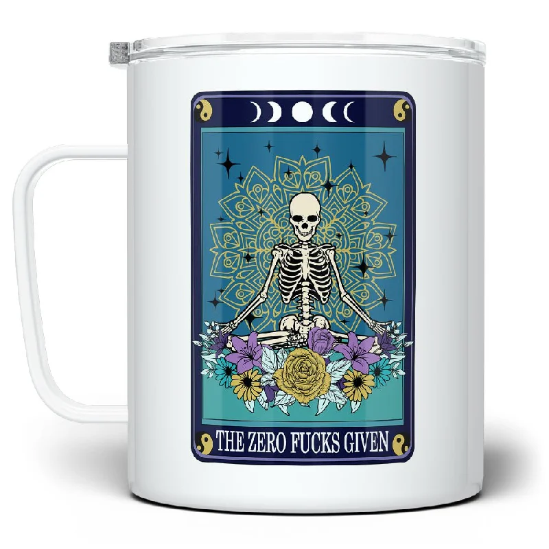 The Zero Fucks Tarot Card Insulated Travel Mug