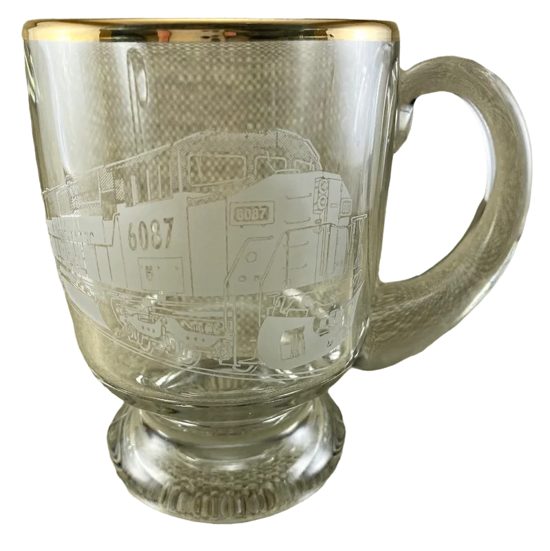 Union Pacific 6087 Locomotive Glass Pedestal Mug