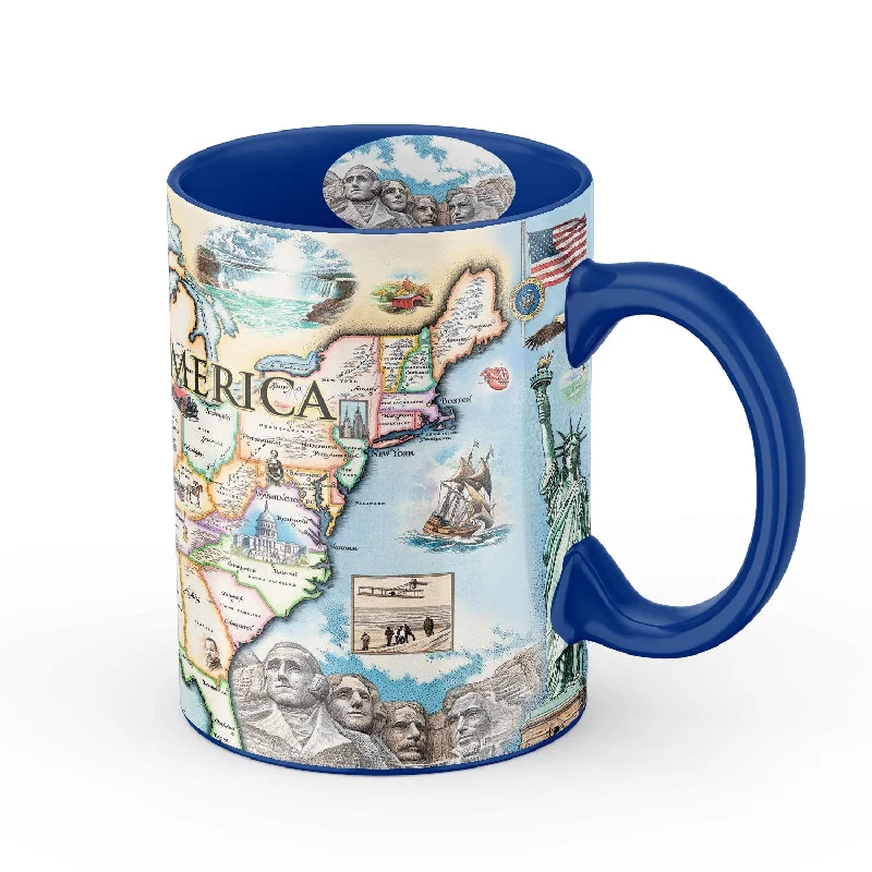 USA Map Ceramic Mug