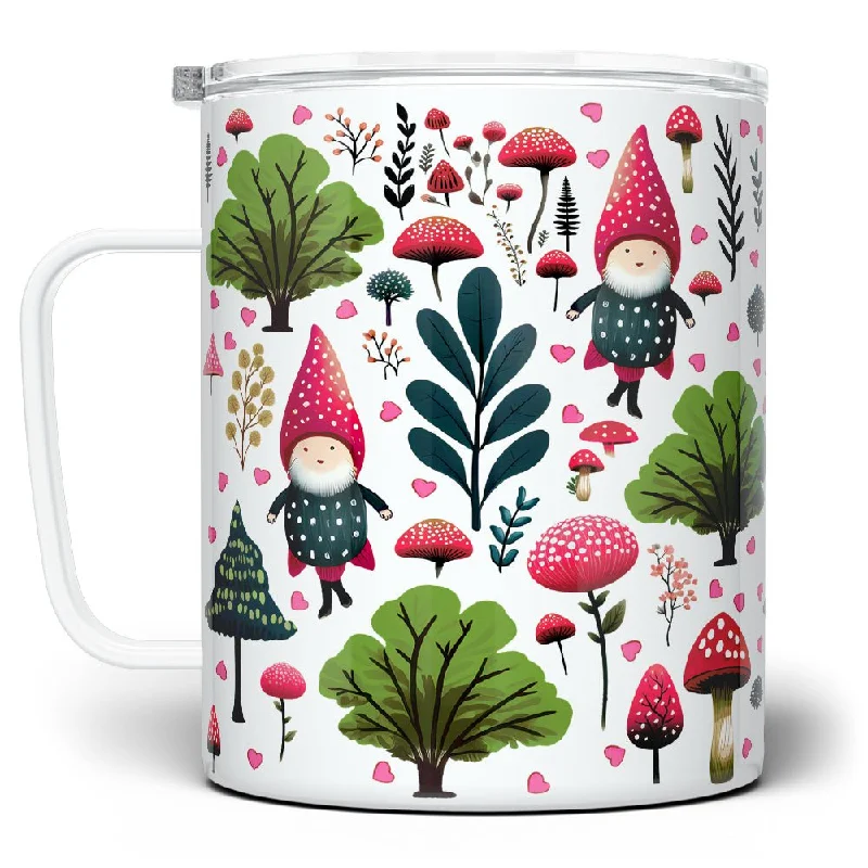 Valentine Woodland Gnome Insulated Travel Mug