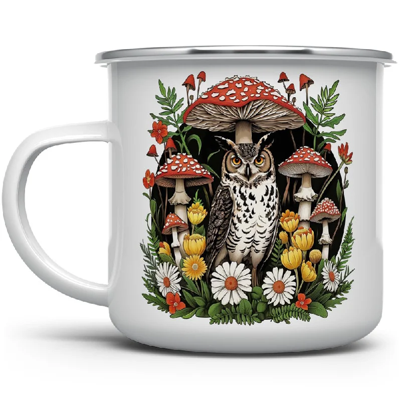 Woodland Forest Owl Camp Mug