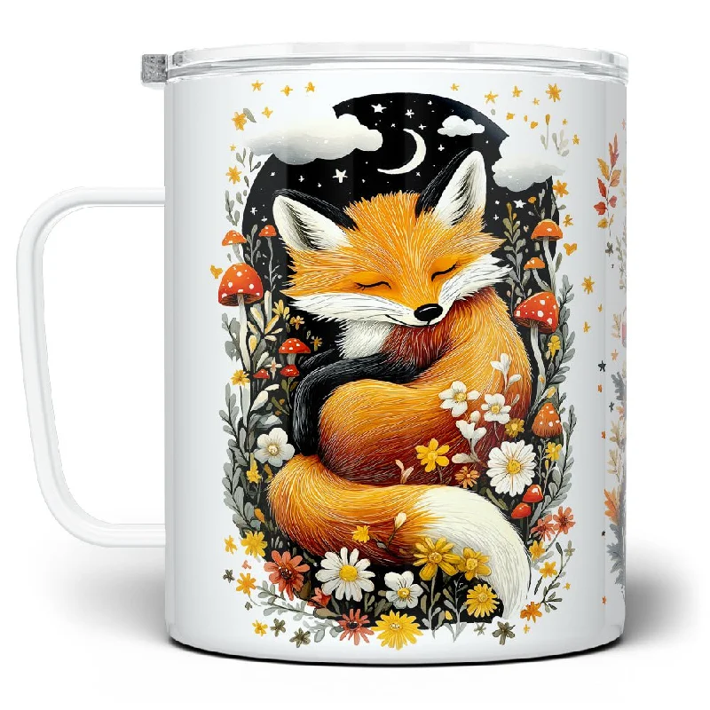 Woodland Sleeping Fox Insulated Travel Mug