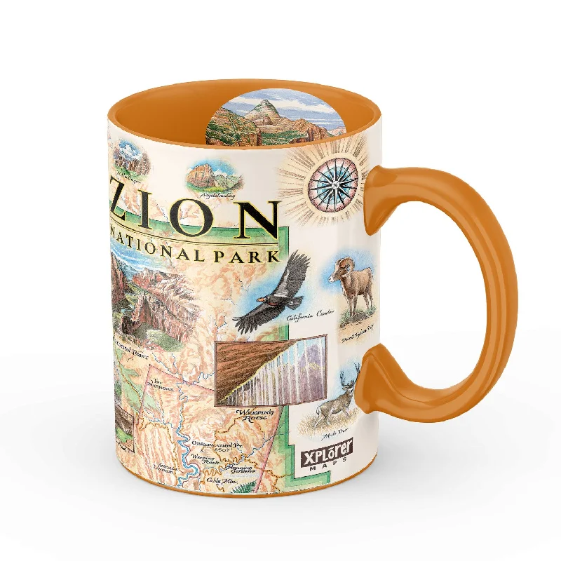 Zion National Park Map Ceramic Mug