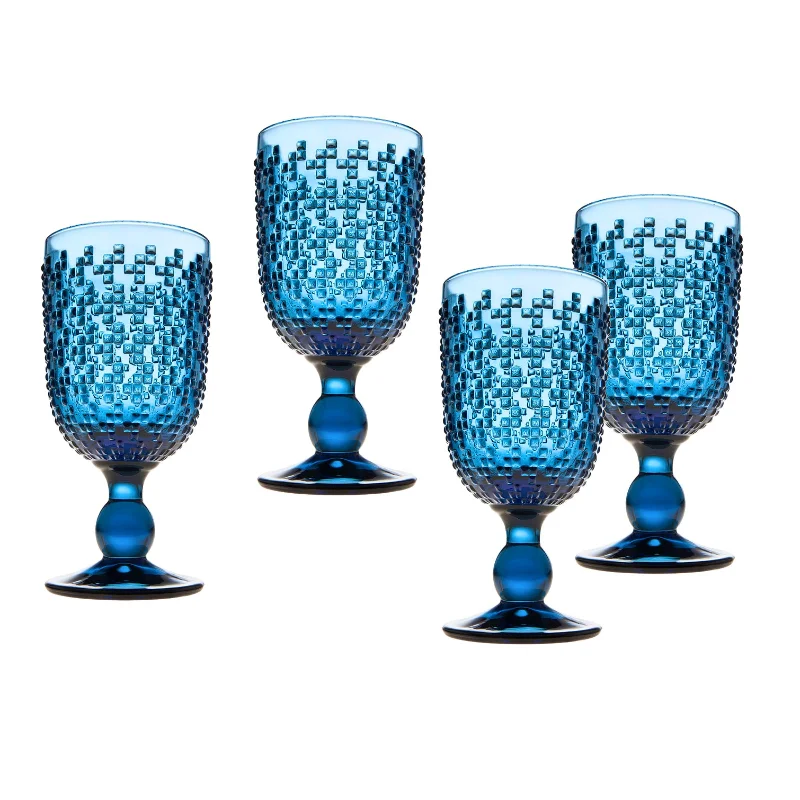 Alba Blue Goblet, Set of 4