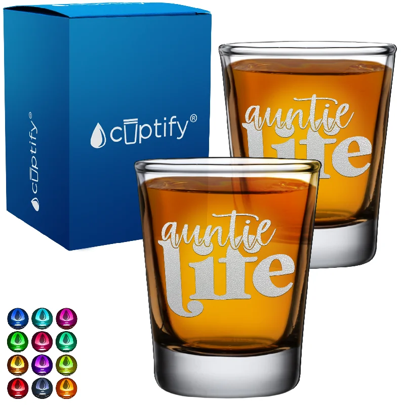 Auntie Life 2oz Shot Glasses - Set of 2