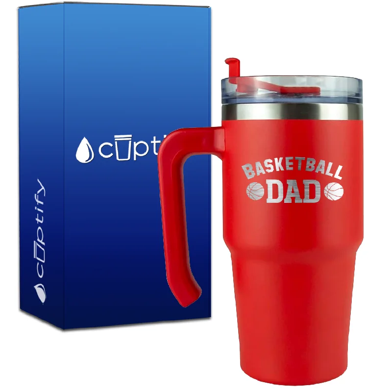 Basketball Dad on 20oz Basketball Travel Mug