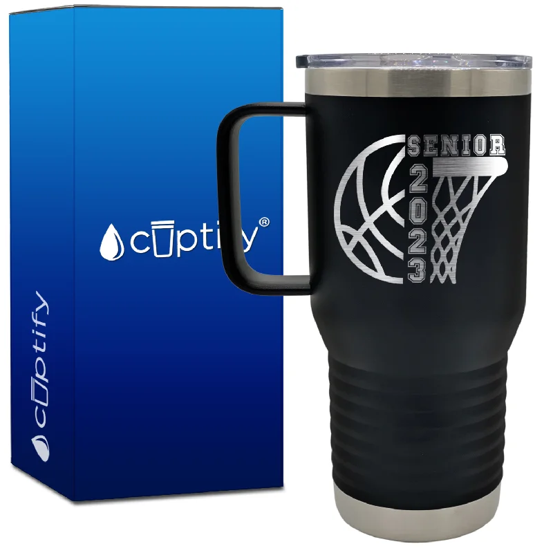 Basketball Senior 20oz Basketball Travel Mug