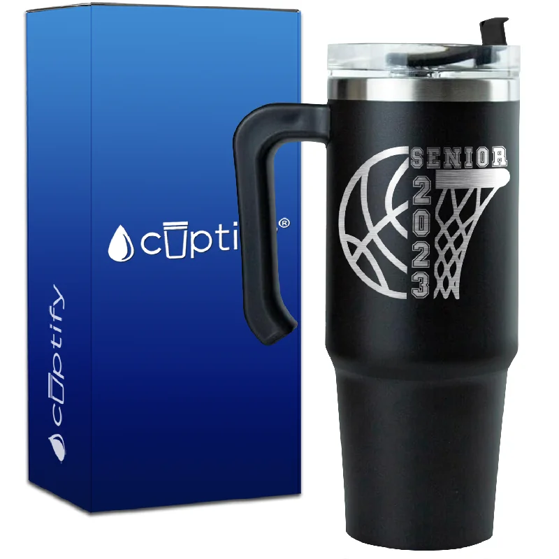 Basketball Senior on 30oz Basketball Travel Mug