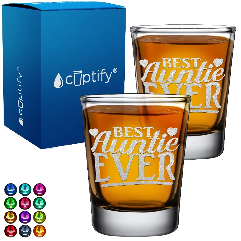 Best Auntie Ever 2oz Shot Glasses - Set of 2