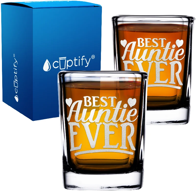 Best Auntie Ever 2oz Square Shot Glasses - Set of 2