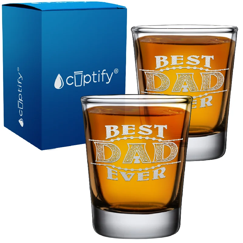 Best Dad Ever 2oz Shot Glasses - Set of 2