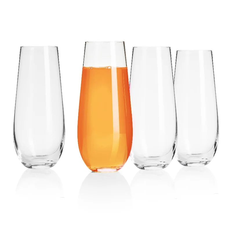 Braga Stemless Champagne Flute, Set of 4