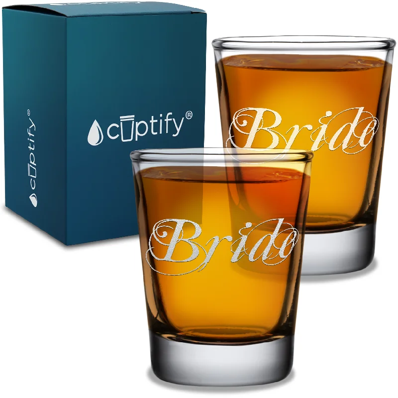 Bride Elegant 2oz Shot Glasses - Set of 2