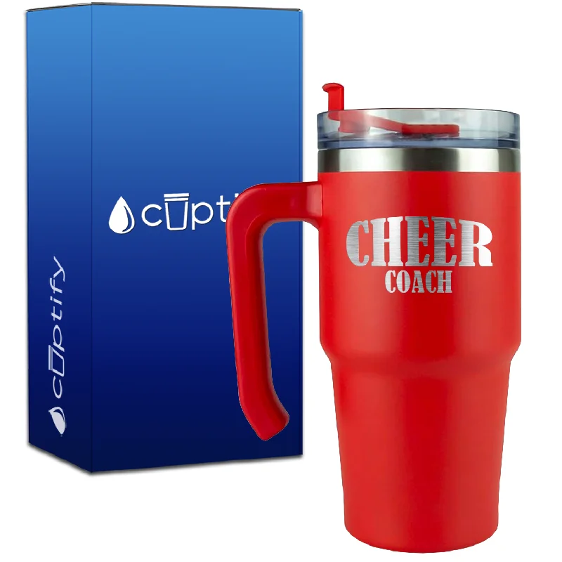 Cheer Coach Angle on 20oz Cheer Travel Mug