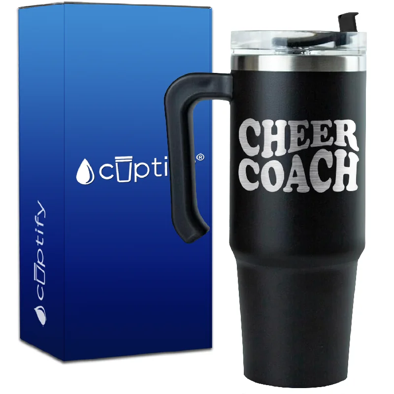 Cheer Coach Groovy on 30oz Cheer Travel Mug