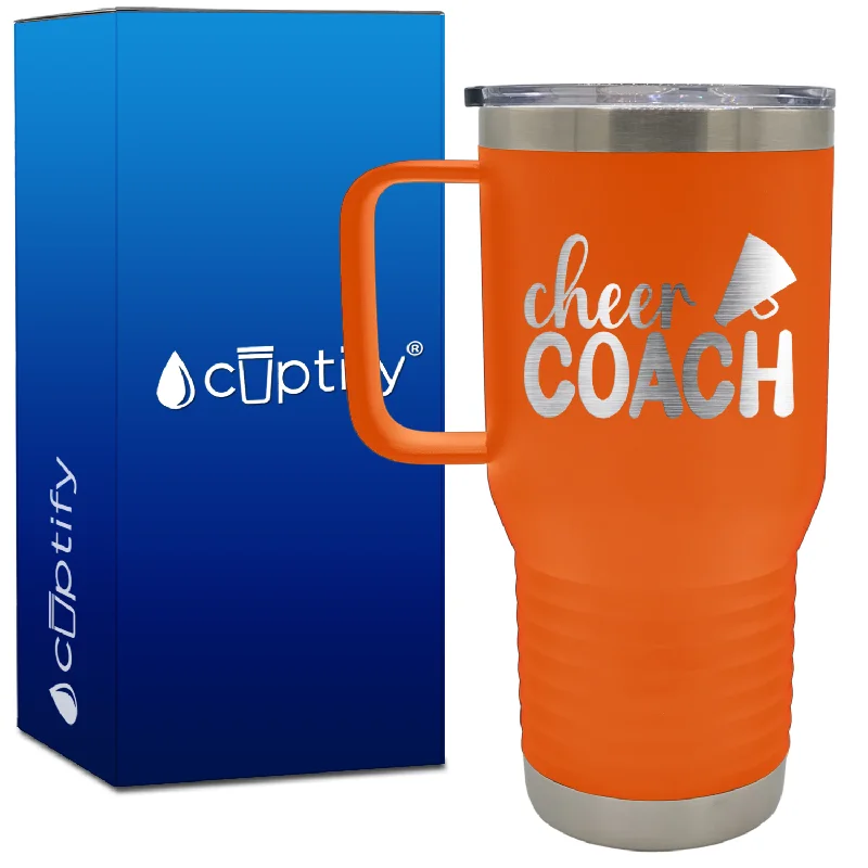 Cheer Coach with Megaphone 20oz Cheer Travel Mug