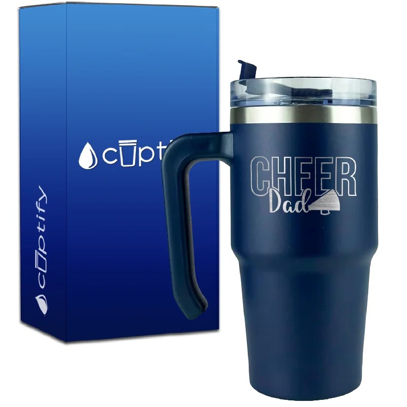 Cheer Dad Megaphone on 20oz Cheer Travel Mug