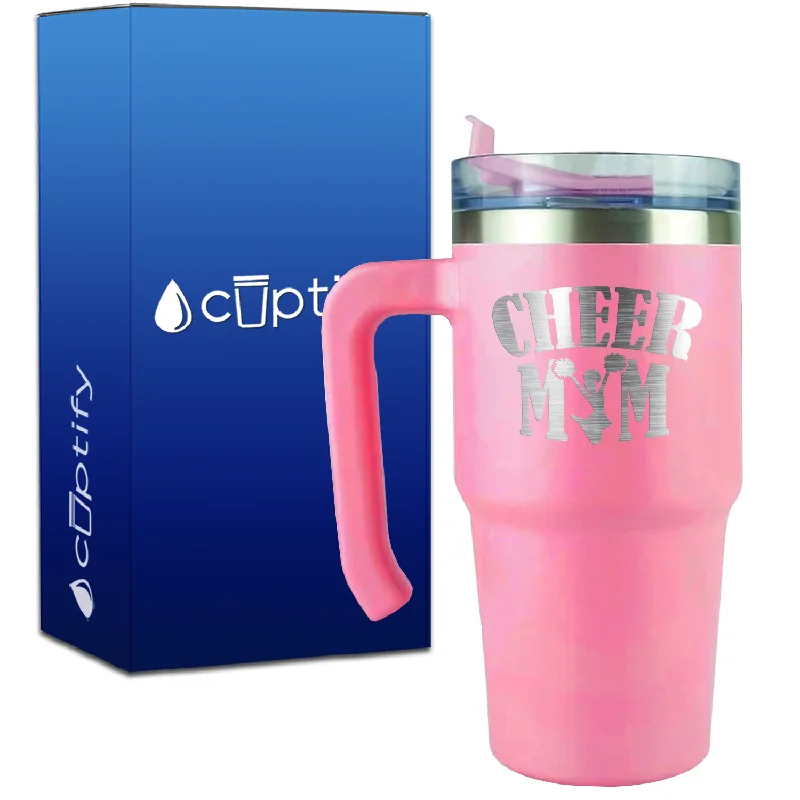 Cheer Mom Cheerleader on 20oz Cheer Travel Mug