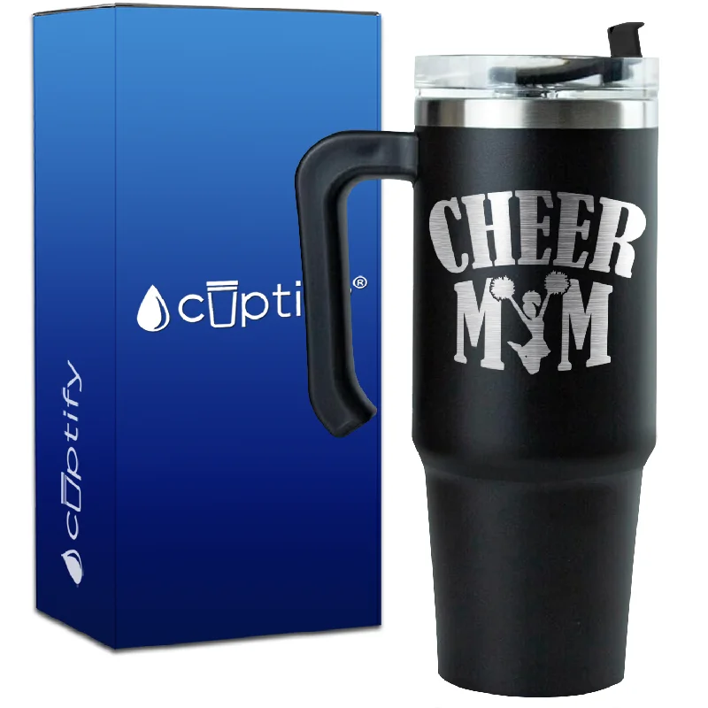 Cheer Mom Cheerleader on 30oz Cheer Travel Mug