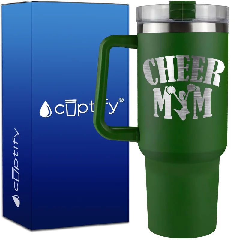 Cheer Mom Cheerleader on 40oz Cheer Traveler Mug