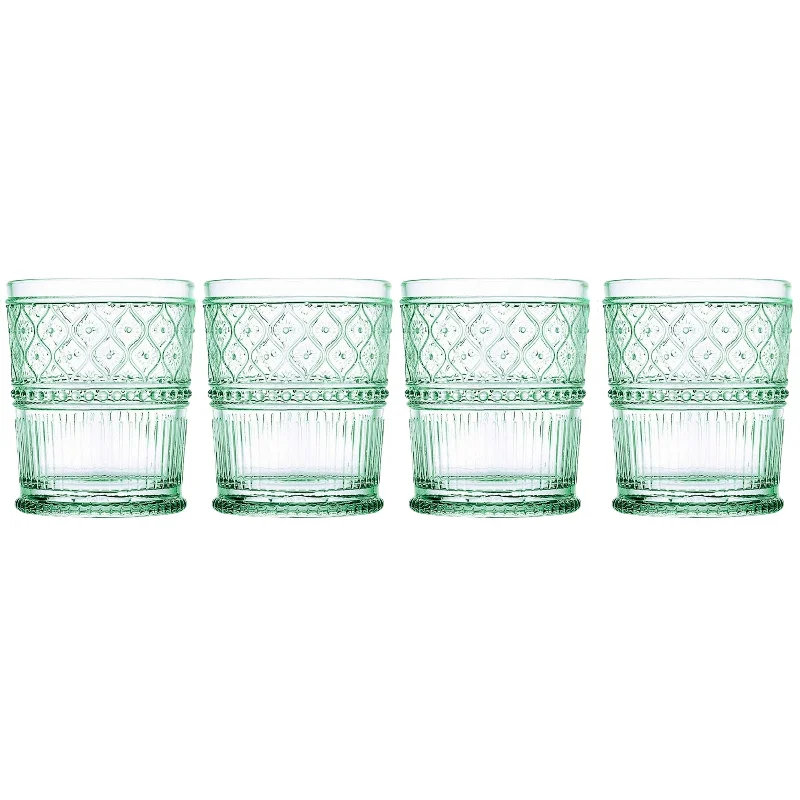 Claro Green Double Old Fashion, Set of 4