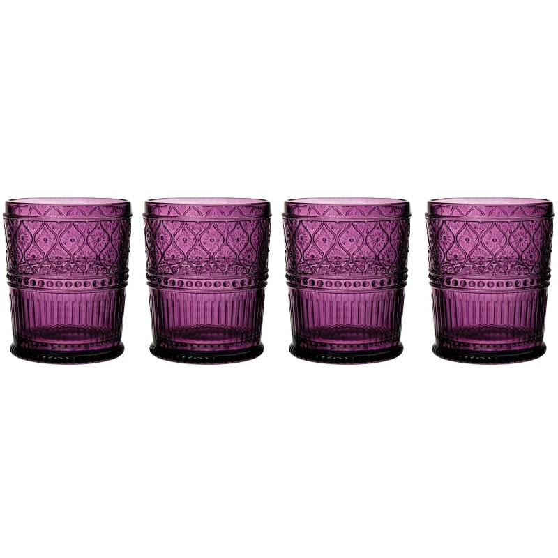 Claro Plum Double Old Fashion, Set of 4