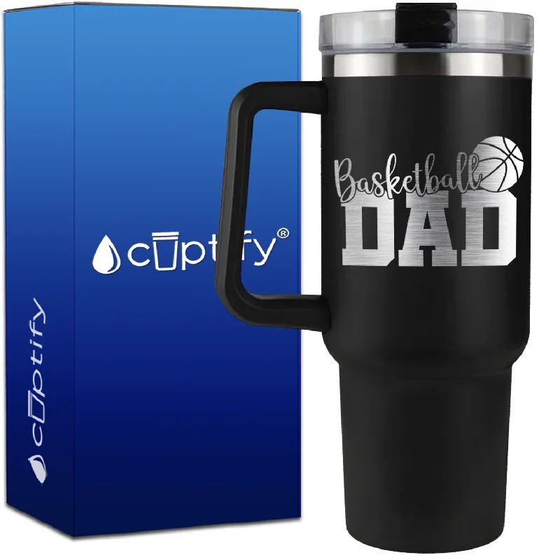 Dad Basketball on 40oz Basketball Traveler Mug