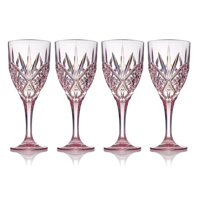 Dublin Acrylic Blush Goblet, Set of 4