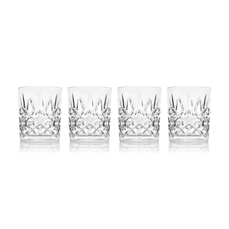 Dublin Acrylic Double Old Fashion, Set of 4