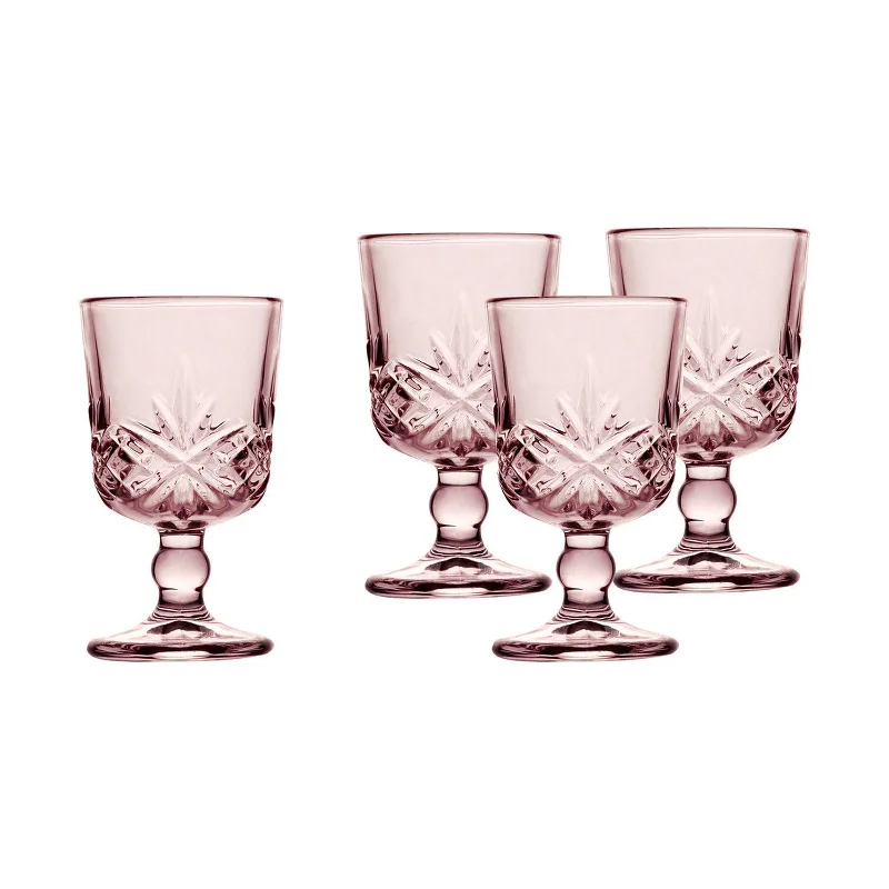 Dublin Crystal Blush Cordial, Set of 4