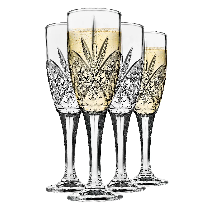 Dublin Crystal Flutes, Set of 4