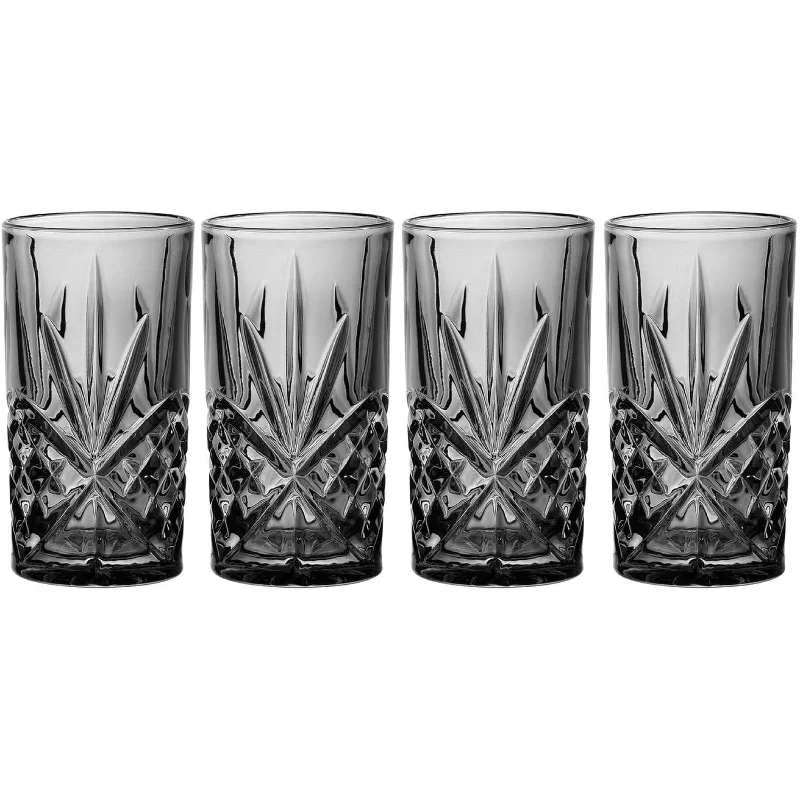 Dublin Crystal Midnight Highball, Set of 4