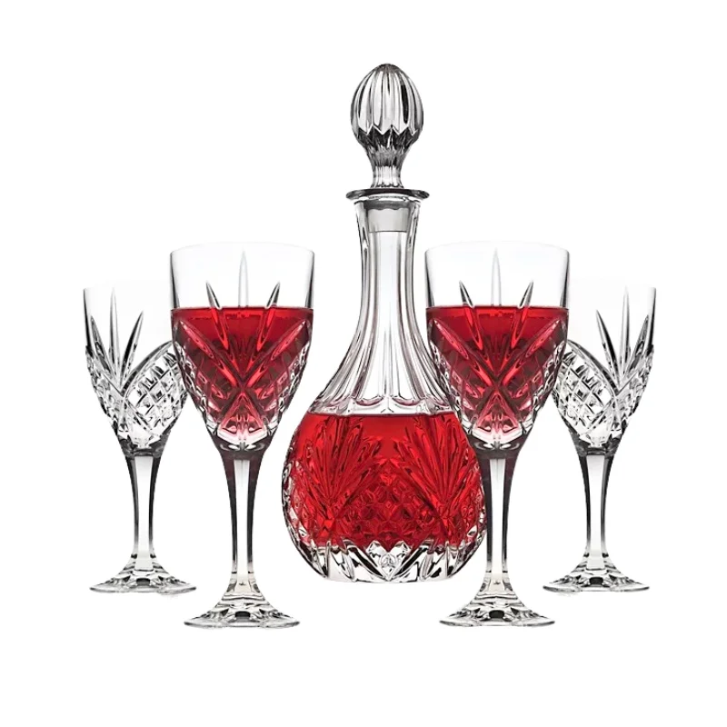 Dublin Crystal Wine Decanter 5 Piece Set