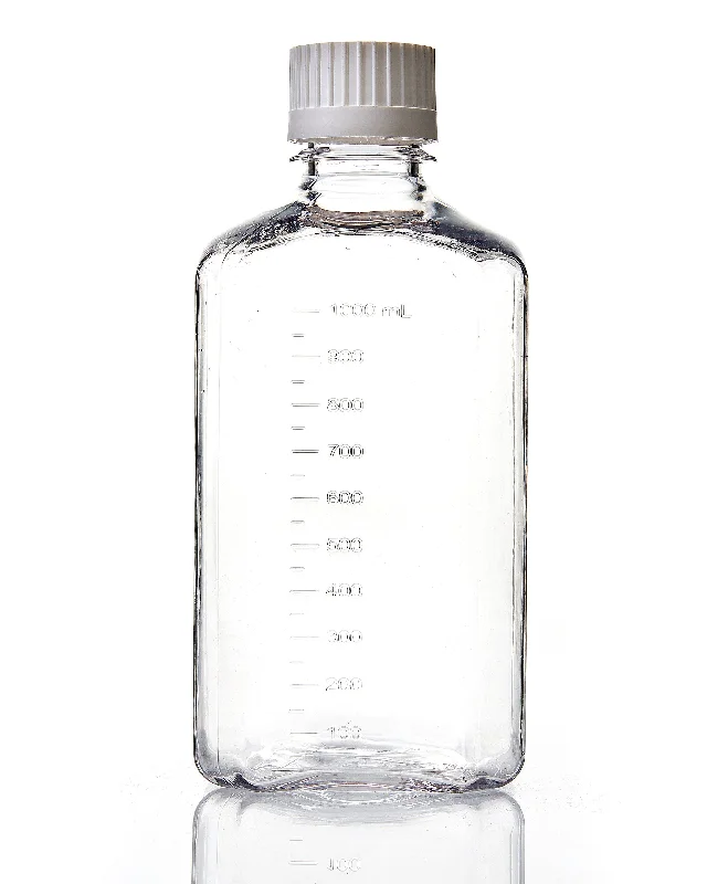 EZBio® Bottle, Polycarbonate (PC), Sterilized, 1L, Closed Cap, pk/12