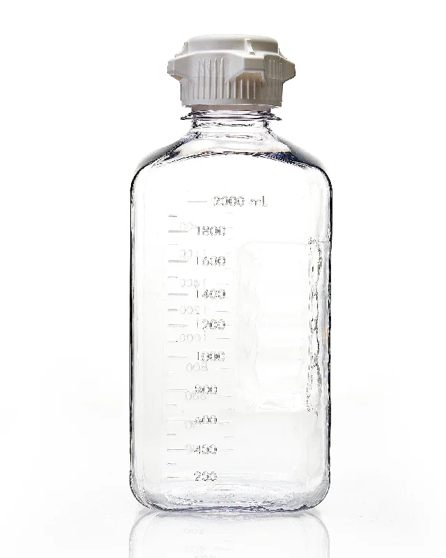 EZBio® Bottle, PETG, Sterilized, 2L, Closed Cap, pk/6